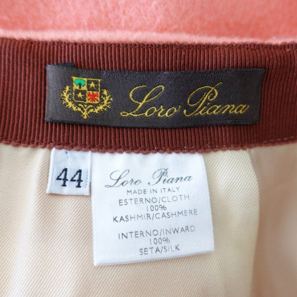 Loro Piana Coral Cashmere Pencil Skirt Old Money Quiet Luxury 44 Medium $2,850 - Picture 2 of 14